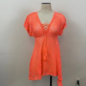 Mesh swim cover dress